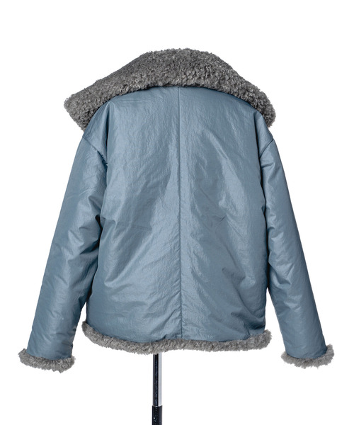 muller of yoshiokubo（ミュラーオブヨシオクボ）の「muller of yoshiokubo ミュラーオブヨシオクボ / REVERSIBLE SNOW BLOUSON ファー×サテンリバーシブルスノーブルゾン / MLF26705（ブルゾン・レディース・ベージュ/ブルー/ブラック・36/38）」の18枚目の写真
