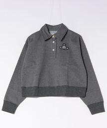 ボンディングジャージオーブパッチポロトップ