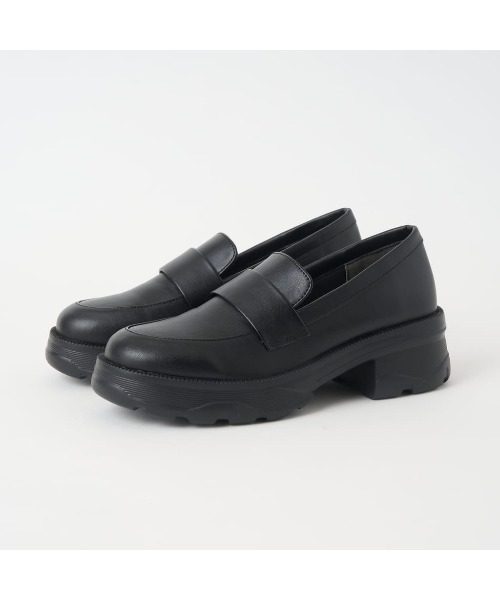 FLAT(フラット)の「軽量厚底 スニーカーソールローファー(ローファー・レディース・ブラック・22.5cm/23.0cm/23.5cm/24.0cm/24.5cm/25.0cm)」の14枚目の写真