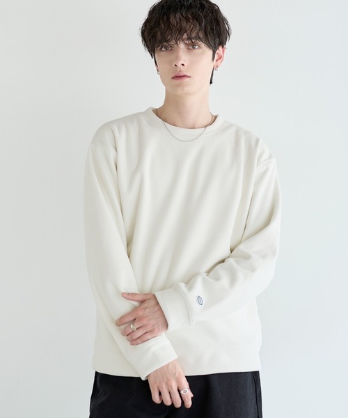 DISCUS(ディスカス)の「【DISCUS】裏シャギーストライプフリースクルーネックT(Tシャツ/カットソー・メンズ・クリーム/モカ/ブラック/ネイビー・L/XL/M)」の3枚目の写真