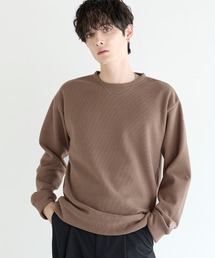 DISCUS（ディスカス）の「【DISCUS】裏シャギーストライプフリースクルーネックT（Tシャツ/カットソー）」