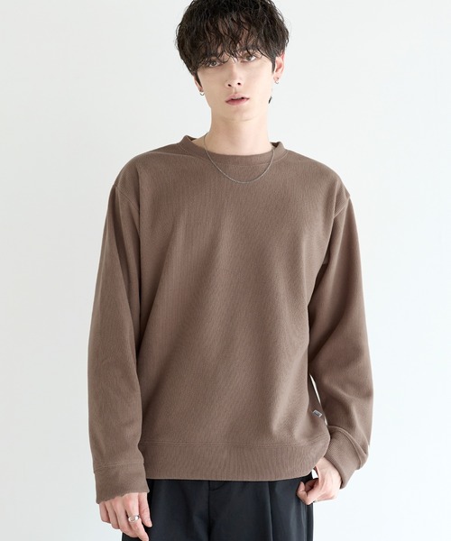 DISCUS(ディスカス)の「【DISCUS】裏シャギーストライプフリースクルーネックT(Tシャツ/カットソー・メンズ・クリーム/モカ/ブラック/ネイビー・L/XL/M)」の10枚目の写真