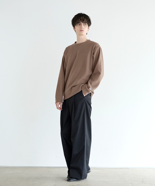 DISCUS(ディスカス)の「【DISCUS】裏シャギーストライプフリースクルーネックT(Tシャツ/カットソー・メンズ・クリーム/モカ/ブラック/ネイビー・L/XL/M)」の13枚目の写真