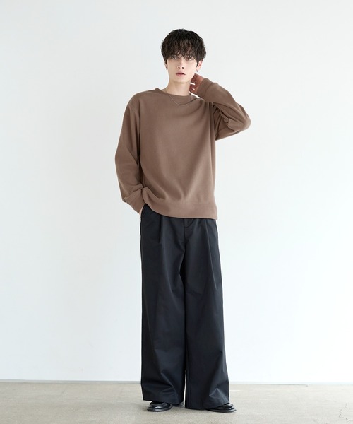 DISCUS(ディスカス)の「【DISCUS】裏シャギーストライプフリースクルーネックT(Tシャツ/カットソー・メンズ・クリーム/モカ/ブラック/ネイビー・L/XL/M)」の14枚目の写真