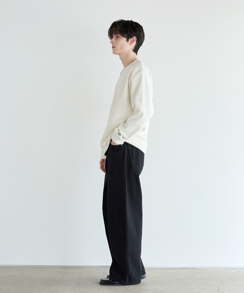 DISCUS(ディスカス)の「【DISCUS】裏シャギーストライプフリースクルーネックT(Tシャツ/カットソー・メンズ・クリーム/モカ/ブラック/ネイビー・L/XL/M)」の17枚目の写真