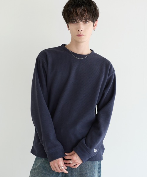 DISCUS(ディスカス)の「【DISCUS】裏シャギーストライプフリースクルーネックT(Tシャツ/カットソー・メンズ・クリーム/モカ/ブラック/ネイビー・L/XL/M)」の20枚目の写真
