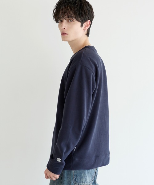 DISCUS(ディスカス)の「【DISCUS】裏シャギーストライプフリースクルーネックT(Tシャツ/カットソー・メンズ・クリーム/モカ/ブラック/ネイビー・L/XL/M)」の21枚目の写真