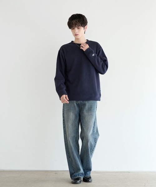 DISCUS(ディスカス)の「【DISCUS】裏シャギーストライプフリースクルーネックT(Tシャツ/カットソー・メンズ・クリーム/モカ/ブラック/ネイビー・L/XL/M)」の22枚目の写真