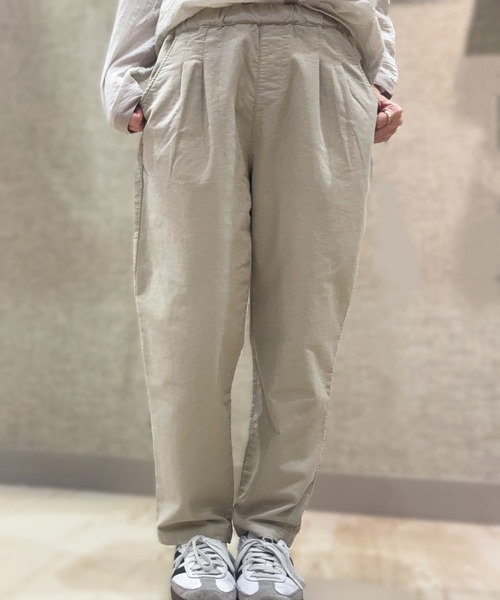 SELF+SERVICE(セルフサービス)の「オーガニック綿入オックスストレッチテーパードパンツ(その他パンツ・レディース・ベージュ/チャコールグレー/ブラウン・M/XL/L/S)」の6枚目の写真