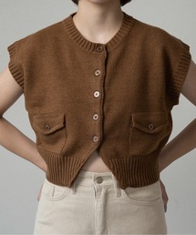 lawgy | flap pocket effortless knit vest / フラップポケットエフォートレスニットベスト(ベスト)
