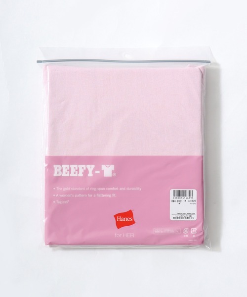 HANES(ヘインズ)の「Hanes(ヘインズ)1P クルーネックロンT BEEFY-T for HER/無地 長袖Tシャツ/パックT(Tシャツ/カットソー・レディース・ピンク/グレー/ホワイト・M/L)」の20枚目の写真