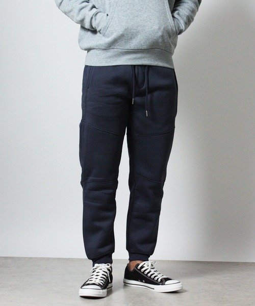 NYLAUS(ナイラス)の「【Nylaus】裏起毛 スウェットパンツ スリムパンツ ストレッチパンツ 切替デザイン(スウェットパンツ・メンズ・杢グレー/ブラック/チャコール/ネイビー・M/LL/L)」の4枚目の写真