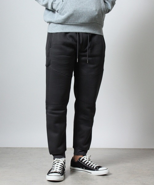 NYLAUS(ナイラス)の「【Nylaus】裏起毛 スウェットパンツ スリムパンツ ストレッチパンツ 切替デザイン(スウェットパンツ・メンズ・杢グレー/ブラック/チャコール/ネイビー・M/LL/L)」の3枚目の写真