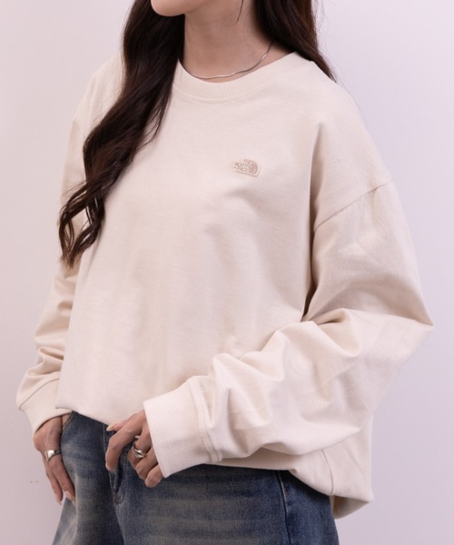 THE NORTH FACE（ザノースフェイス）の「THE NORTH FACE(ザ・ノースフェイス)/M'S EASYON L/S R/TEE（Tシャツ/カットソー・レディース・ブラック/チャコールグレー/クリーム・L/M/XL）」の3枚目の写真