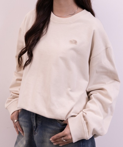 THE NORTH FACE（ザノースフェイス）の「THE NORTH FACE(ザ・ノースフェイス)/M'S EASYON L/S R/TEE（Tシャツ/カットソー・レディース・ブラック/チャコールグレー/クリーム・L/M/XL）」の12枚目の写真