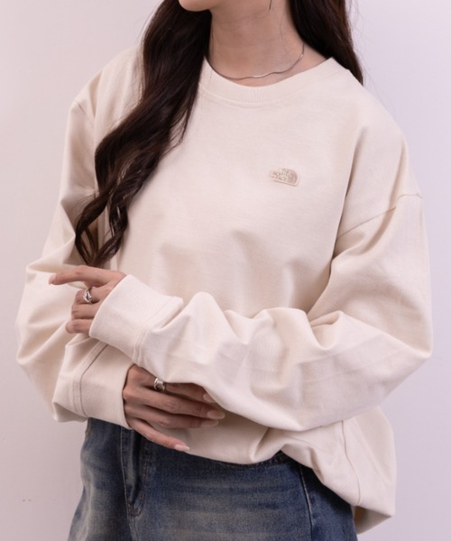 THE NORTH FACE（ザノースフェイス）の「THE NORTH FACE(ザ・ノースフェイス)/M'S EASYON L/S R/TEE（Tシャツ/カットソー・レディース・ブラック/チャコールグレー/クリーム・L/M/XL）」の14枚目の写真