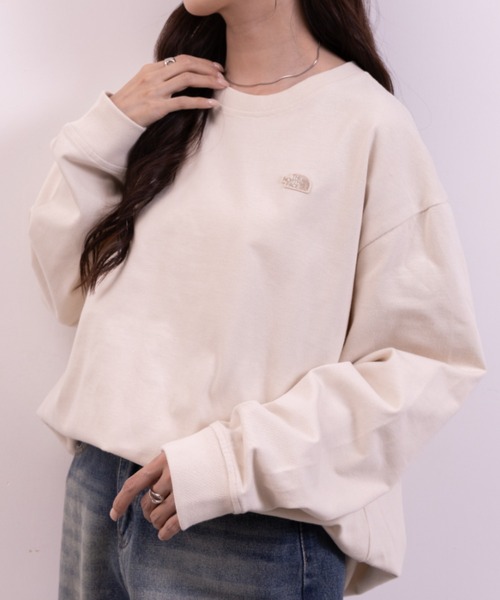 THE NORTH FACE（ザノースフェイス）の「THE NORTH FACE(ザ・ノースフェイス)/M'S EASYON L/S R/TEE（Tシャツ/カットソー・レディース・ブラック/チャコールグレー/クリーム・L/M/XL）」の15枚目の写真