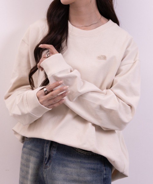 THE NORTH FACE（ザノースフェイス）の「THE NORTH FACE(ザ・ノースフェイス)/M'S EASYON L/S R/TEE（Tシャツ/カットソー・レディース・ブラック/チャコールグレー/クリーム・L/M/XL）」の13枚目の写真