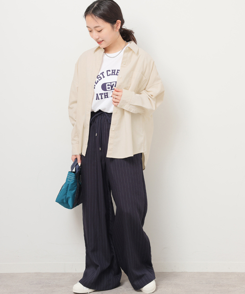 JOURNAL STANDARD relume(ジャーナルスタンダード レリューム)の「《追加》コットンコーデュロイオーバーサイズシャツ(シャツ/ブラウス・レディース・ピンク/ホワイト/グレー・FREE)」の11枚目の写真