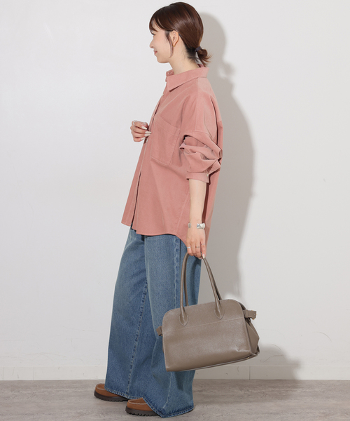 JOURNAL STANDARD relume(ジャーナルスタンダード レリューム)の「《追加》コットンコーデュロイオーバーサイズシャツ(シャツ/ブラウス・レディース・ピンク/ホワイト/グレー・FREE)」の20枚目の写真