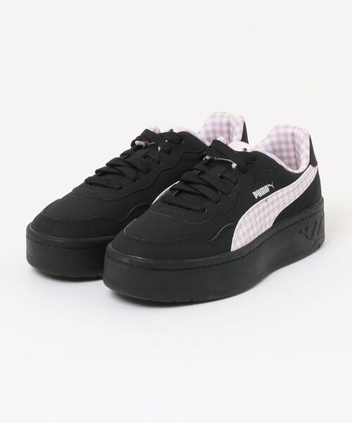 PUMA(プーマ)の「【PUMA】プーマ COURT LALLY SKYE CHECKER(コート ラリー スカイ チェッカー)408862(スニーカー・レディース・ブラック×ピンク・22.5cm/23.0cm/23.5cm/24.0cm/24.5cm/25.0cm)」の1枚目の写真