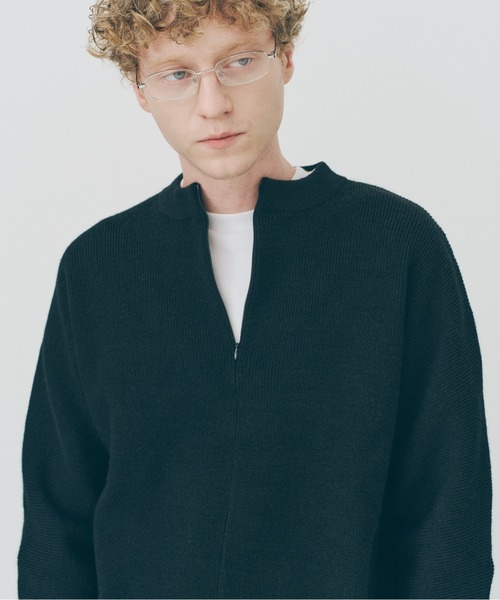 MILITARY(ミリタリー)の「【MAISON CLUB】Half Zip Pullover Knit / ハーフジッププルオーバーニット SNF(ニット/セーター・メンズ・ブラック/ブラウン・M/L)」の11枚目の写真