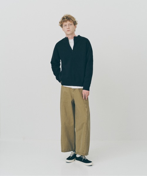 MILITARY(ミリタリー)の「【MAISON CLUB】Half Zip Pullover Knit / ハーフジッププルオーバーニット SNF(ニット/セーター・メンズ・ブラック/ブラウン・M/L)」の7枚目の写真