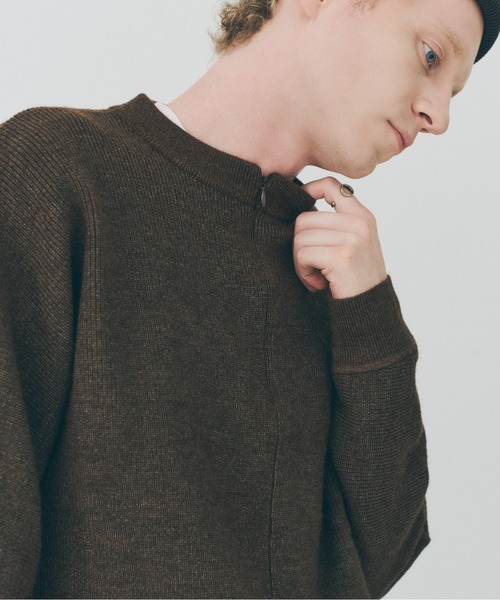 MILITARY(ミリタリー)の「【MAISON CLUB】Half Zip Pullover Knit / ハーフジッププルオーバーニット SNF(ニット/セーター・メンズ・ブラック/ブラウン・M/L)」の21枚目の写真