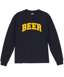 NOBOUND(ノーバウンド) 長袖Tシャツ BEER ビール ロゴ プリント レギュラーシルエット ロンT トップス カットソー メンズ ユニセックス