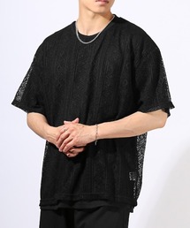 ネックレス付きレースTシャツアンサンブルセット