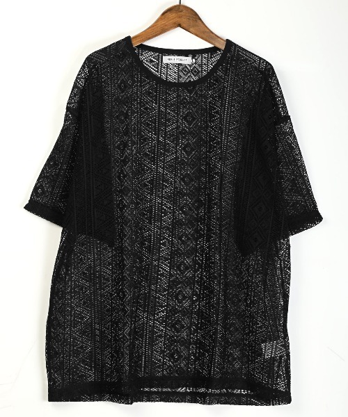 LUXSTYLE(ラグスタイル)の「ネックレス付きレースTシャツアンサンブルセット(アンサンブル・メンズ・ブラック・M/L)」の6枚目の写真