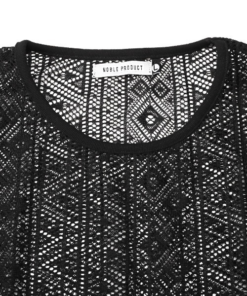 LUXSTYLE(ラグスタイル)の「ネックレス付きレースTシャツアンサンブルセット(アンサンブル・メンズ・ブラック・M/L)」の10枚目の写真