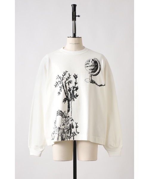 SHINYAKOZUKA（シンヤコヅカ）の「【ZOZO限定】WONDERFUL WANDER(upcycled L/S tee)（Tシャツ/カットソー・メンズ・ブラック/ホワイト/オリーブ・X-SMALL/SMALL/MEDIUM/LARGE/X-LARGE）」の4枚目の写真