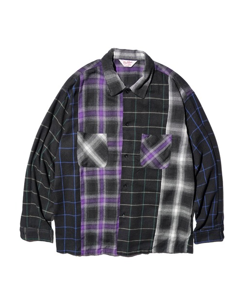 DAN RIVER(ダンリバー )の「WORN OUT PANEL CUTTING SHIRTS(シャツ/ブラウス・メンズ・ブラック/マスタード/グレー・MEDIUM/X-LARGE/LARGE)」の2枚目の写真