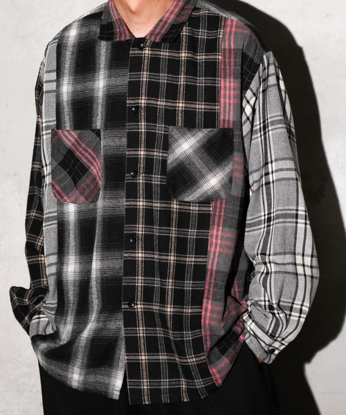 DAN RIVER(ダンリバー )の「WORN OUT PANEL CUTTING SHIRTS(シャツ/ブラウス・メンズ・ブラック/マスタード/グレー・MEDIUM/X-LARGE/LARGE)」の10枚目の写真