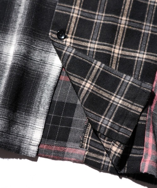 DAN RIVER(ダンリバー )の「WORN OUT PANEL CUTTING SHIRTS(シャツ/ブラウス・メンズ・ブラック/マスタード/グレー・MEDIUM/X-LARGE/LARGE)」の6枚目の写真