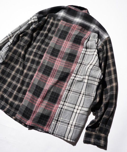 DAN RIVER(ダンリバー )の「WORN OUT PANEL CUTTING SHIRTS(シャツ/ブラウス・メンズ・ブラック/マスタード/グレー・MEDIUM/X-LARGE/LARGE)」の8枚目の写真