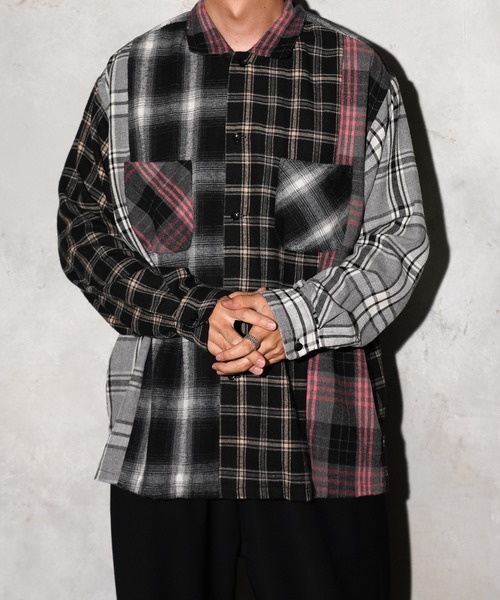 DAN RIVER(ダンリバー )の「WORN OUT PANEL CUTTING SHIRTS(シャツ/ブラウス・メンズ・ブラック/マスタード/グレー・MEDIUM/X-LARGE/LARGE)」の11枚目の写真