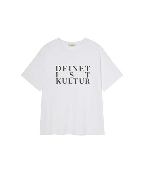 DEINET(ダイニット)の「BI GRAPHIC OVERSIZED T-SHIRT IN WHITE(Tシャツ/カットソー・レディース・その他・FREE)」の1枚目の写真