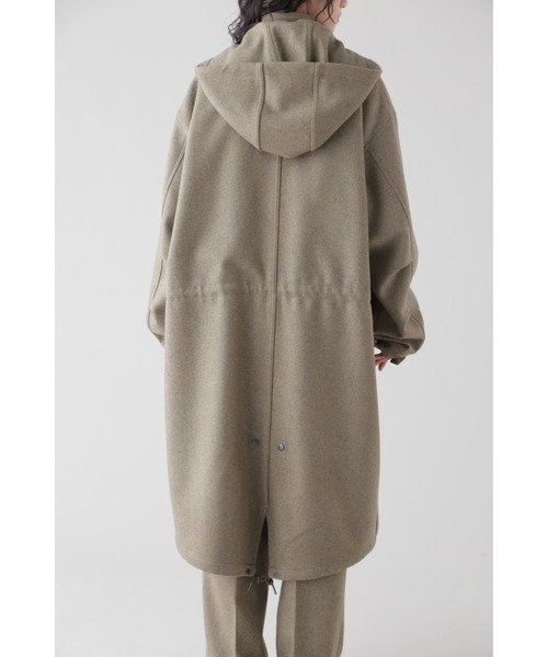 YLEVE(イレーヴ)の「YLEVE / WOOL MELTON OVER DYE CO(ダウンジャケット/コート・レディース・カーキ・1)」の15枚目の写真