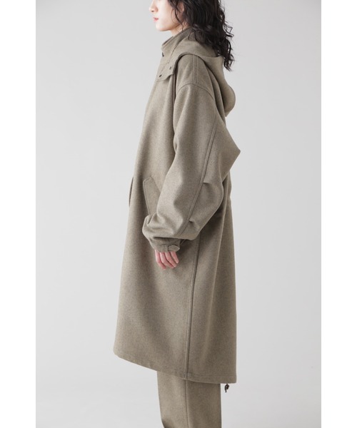 YLEVE(イレーヴ)の「YLEVE / WOOL MELTON OVER DYE CO(ダウンジャケット/コート・レディース・カーキ・1)」の16枚目の写真