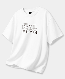 [FLYQ] FLYQ デビルプリント半袖Tシャツ/ WHITE