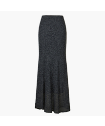 Mohair Sheer Mermaid Maxi Skirt, Charcoal