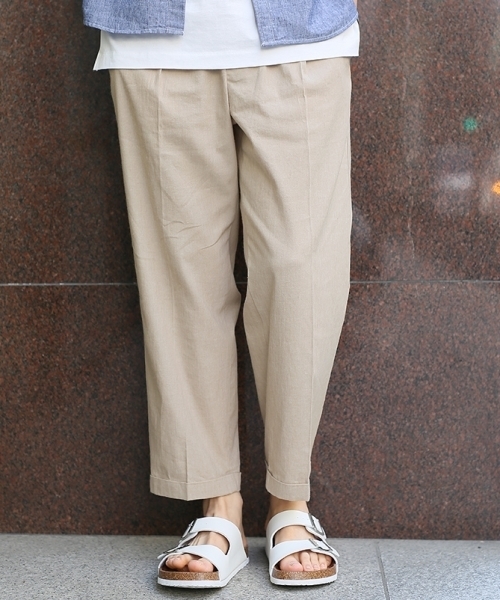 RAGEBLUE(レイジブルー)の「リネンイージーアンクルパンツ/721392(その他パンツ・メンズ・ベージュ/ネイビー/ブルー/オリーブ/ブルー系その他/ブラック/グレー・SMALL/MEDIUM/LARGE/X-LARGE)」の1枚目の写真