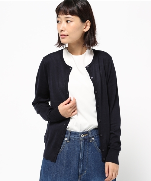 NATURAL BEAUTY BASIC(ナチュラルビューティーベーシック)の「UVサマーベーシックニットカーディガン(カーディガン/ボレロ・レディース・グレー/ネイビー/ダークベージュ/グリーン/ホワイト系その他・MEDIUM)」の1枚目の写真