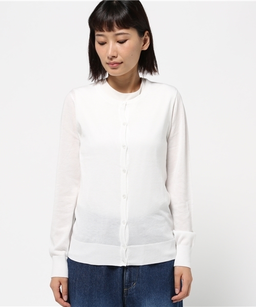 NATURAL BEAUTY BASIC(ナチュラルビューティーベーシック)の「UVサマーベーシックニットカーディガン(カーディガン/ボレロ・レディース・グレー/ネイビー/ダークベージュ/グリーン/ホワイト系その他・MEDIUM)」の6枚目の写真