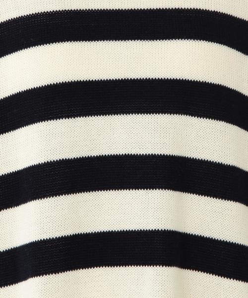 Another Edition（アナザーエディション）の「ビッグボーダーニットプルオーバー/ AEBC C BIG BOR PO◆（ニット/セーター・レディース・オフホワイト/ブラウン・フリー）」の6枚目の写真