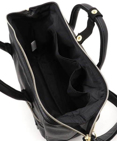 LBC（エルビーシー）の「口金PUミニボストンショルダーバッグ        （ショルダーバッグ・レディース・ブラック/ライトブラウン・ONE SIZE）」の10枚目の写真