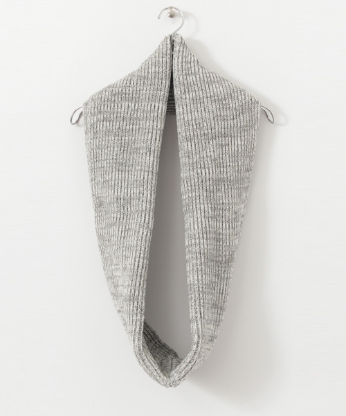 SENSE OF PLACE by URBAN RESEARCH（センスオブプレイスバイアーバンリサーチ）の「片畦ニットスヌード（ストール/ショール・メンズ・グレー/ブラック・FREE）」の4枚目の写真