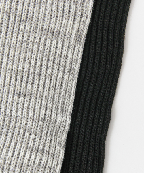 SENSE OF PLACE by URBAN RESEARCH（センスオブプレイスバイアーバンリサーチ）の「片畦ニットスヌード（ストール/ショール・メンズ・グレー/ブラック・FREE）」の8枚目の写真
